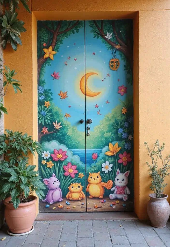 15 Unique Door Murals That Will Make Your Home Stand Out in Style! - 2. Whimsical Wonders