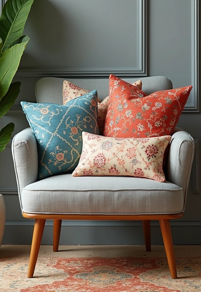 Artisan Textured Pillows: Layered Luxury for Cozy Home Interiors - 2. Play with Patterns and Textures