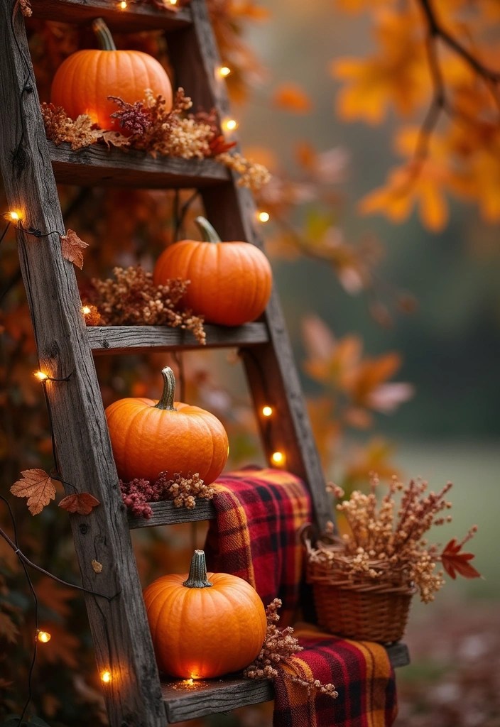 One Ladder, Endless Celebrations: 7 Portable Decor Ideas for Every Season - 4. Fall Festivities: Harvest Hues