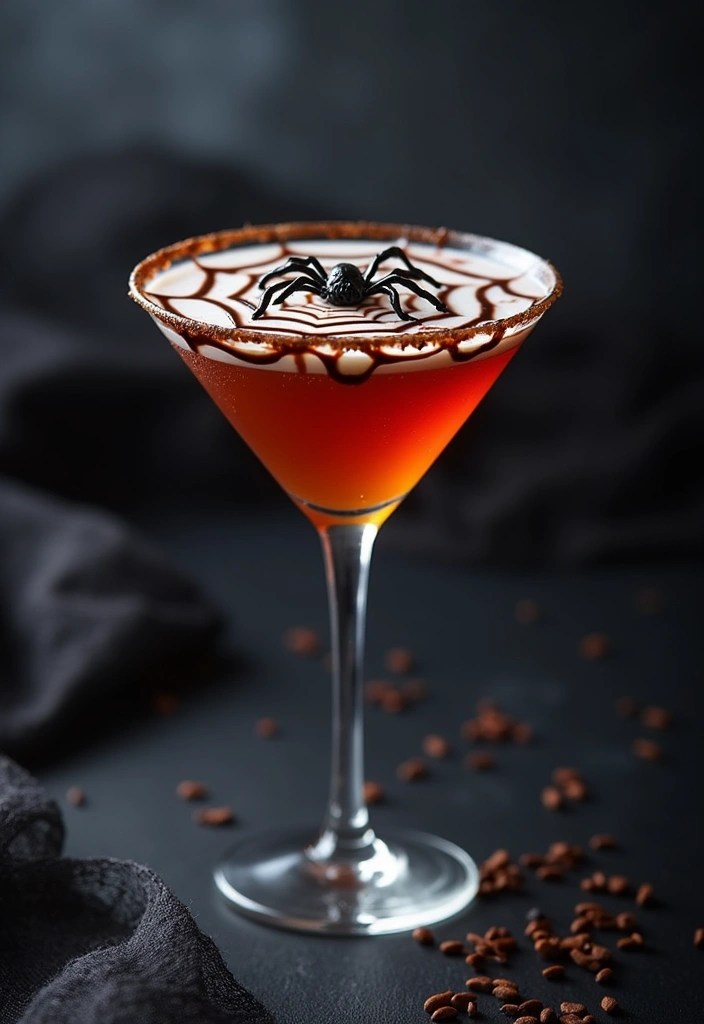Witch’s Brew & Beyond: 15 Hauntingly Delicious Halloween Drinks - 5. Spooky Spider Web Martini