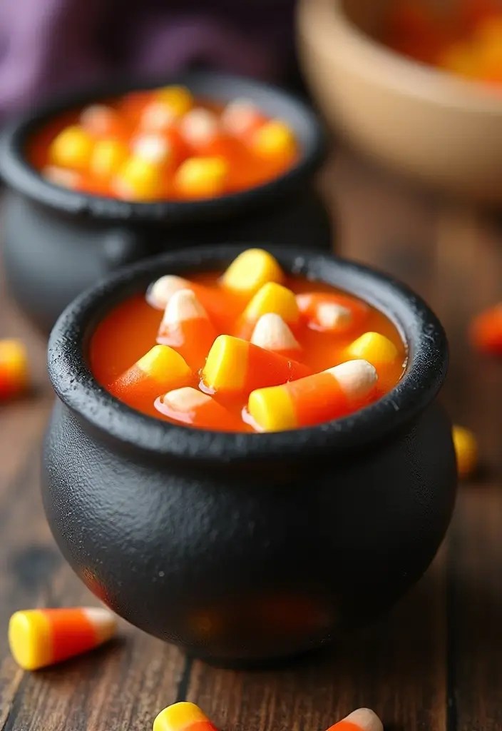 Witch’s Brew & Beyond: 15 Hauntingly Delicious Halloween Drinks - 7. Cauldron of Candy Corn Fizz