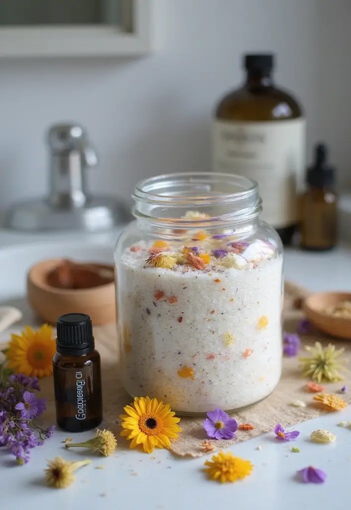 10 DIY Cozy Home Gifts for Friends and Family - 4. Herbal Bath Salts