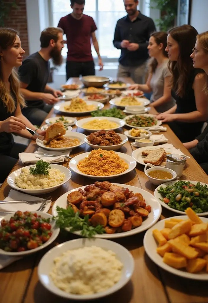 15 Fun-Filled Friendsgiving Ideas That Spark Laughter All Evening - 10. Potluck-Style Feast