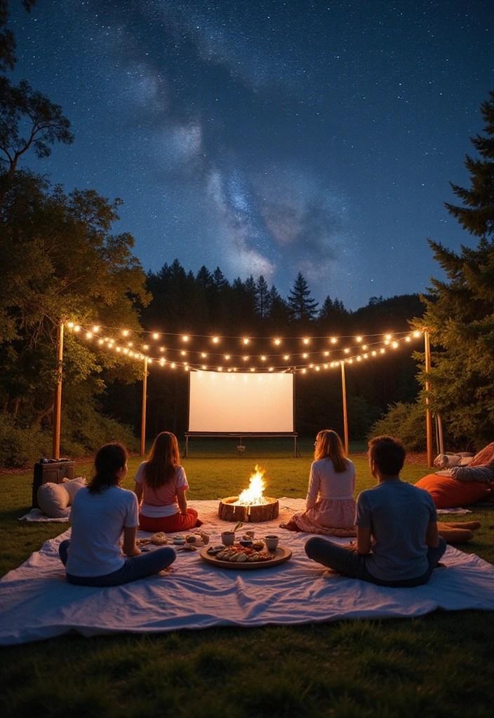 15 Fun-Filled Friendsgiving Ideas That Spark Laughter All Evening - 13. Outdoor Movie Night