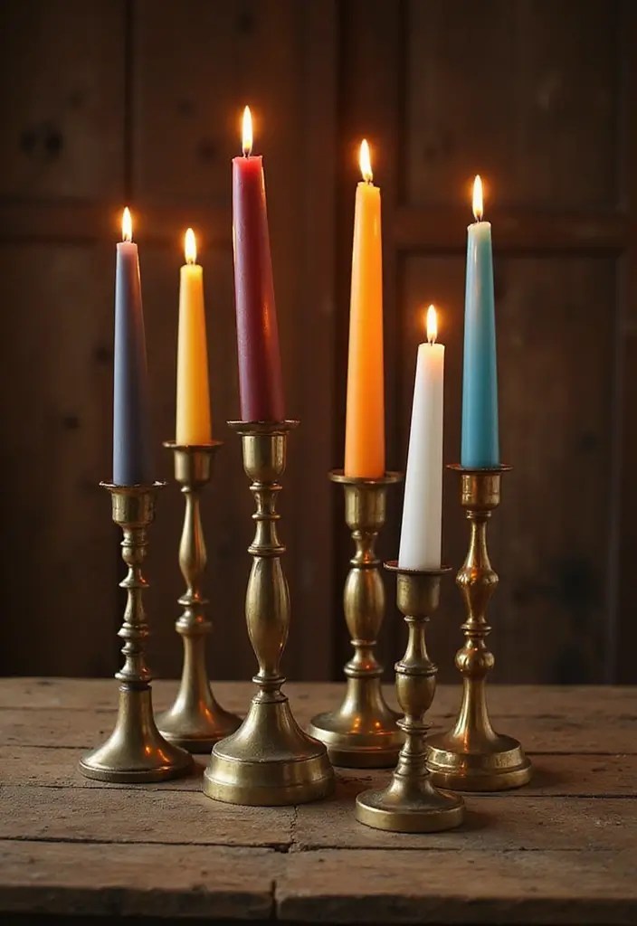 16 Enchanting Candle Lighting Ideas for an Irresistibly Romantic Home (You’ll Be Spellbound by #7!) - 2. Vintage Candle Holders