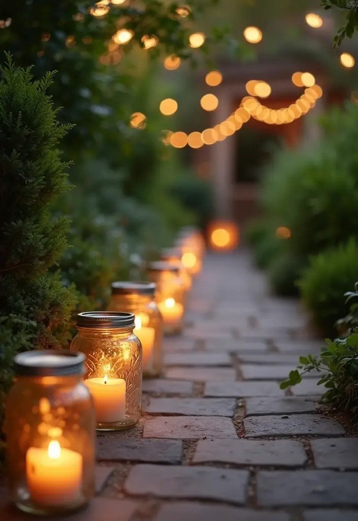 16 Enchanting Candle Lighting Ideas for an Irresistibly Romantic Home (You’ll Be Spellbound by #7!) - 3. Candlelit Pathway