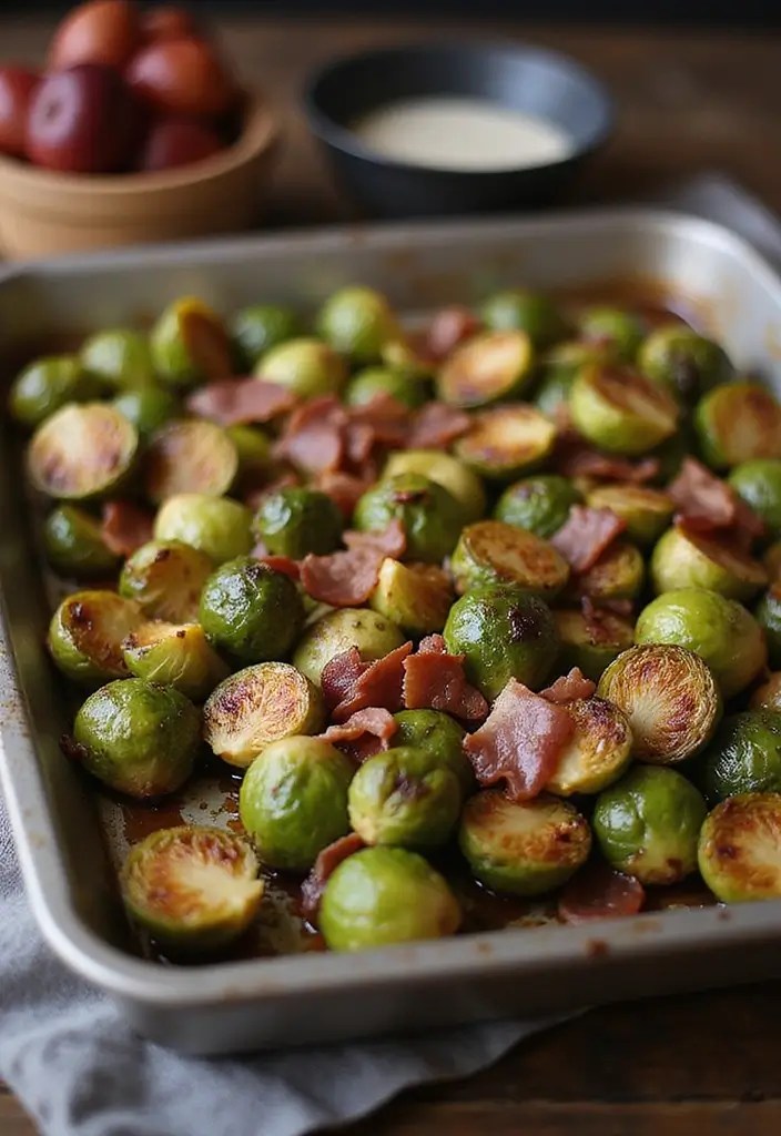 25 Irresistible Friendsgiving Recipes to Wow Your Crew This Fall - 11. Roasted Brussels Sprouts with Bacon