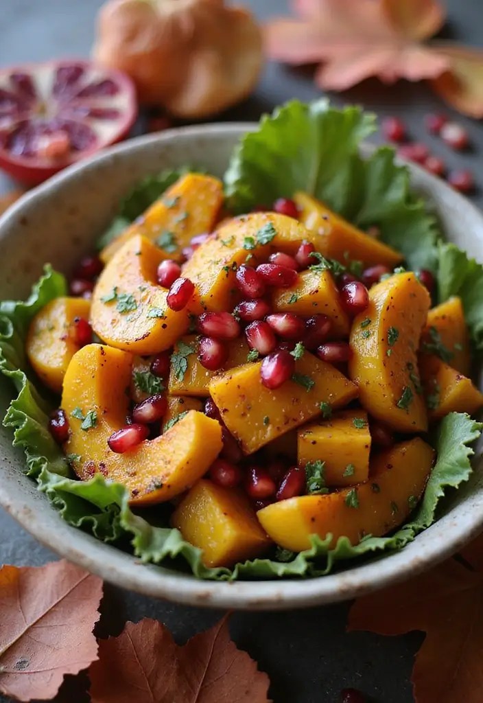 25 Irresistible Friendsgiving Recipes to Wow Your Crew This Fall - 7. Winter Squash Salad with Pomegranate