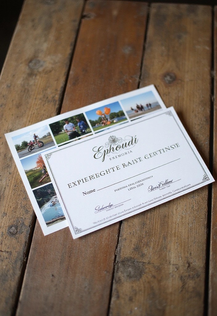 Experience Over Things: Unique Memory-Making Gift Ideas - 5. Experience Gift Vouchers