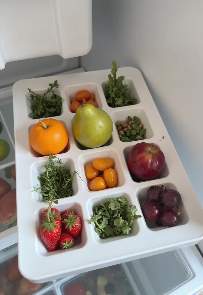 How to Maximize Fridge Space: Genius Organization Hacks for a Cleaner, Smarter Kitchen - 9. Use Ice Cube Trays for Small Items