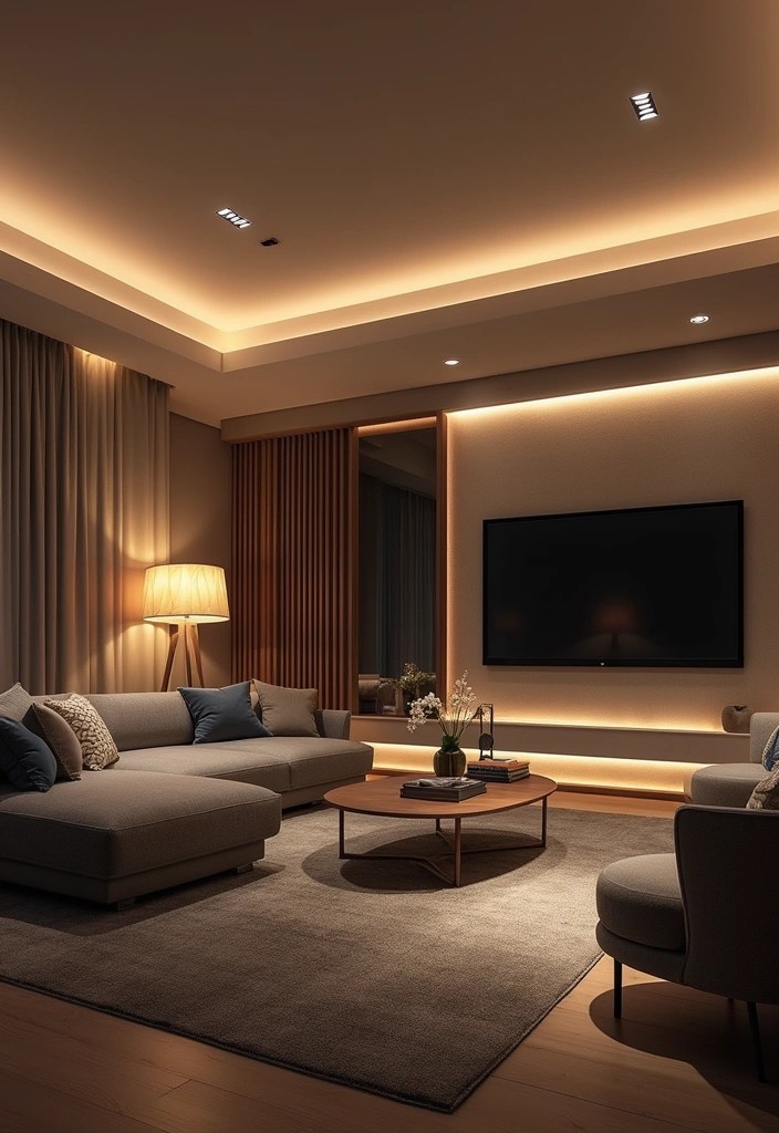 Unlock the Secret to Perfect Ambiance: 12 Different Tone Lighting Ideas for Your Living Room! - 11. Smart Lighting for Convenience