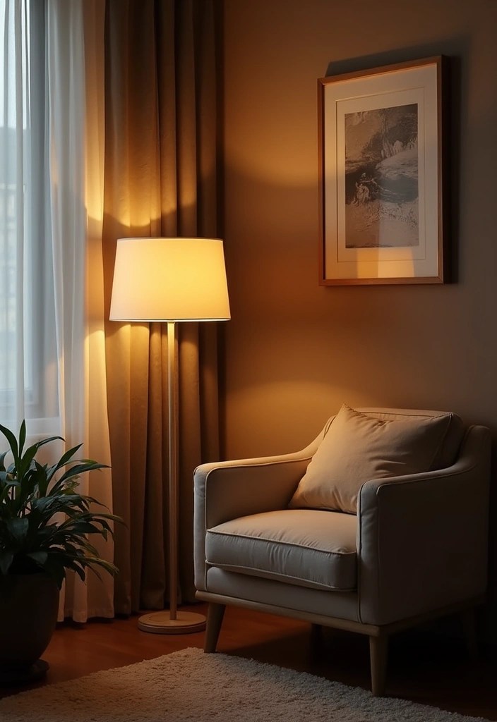 Unlock the Secret to Perfect Ambiance: 12 Different Tone Lighting Ideas for Your Living Room! - 2. Soft Glow of Floor Lamps