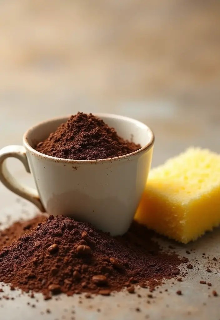 10 Post-Holiday Kitchen Cleanup Hacks to Banish Stubborn Grease for Good! - 6. Coffee Grounds for Tough Stains