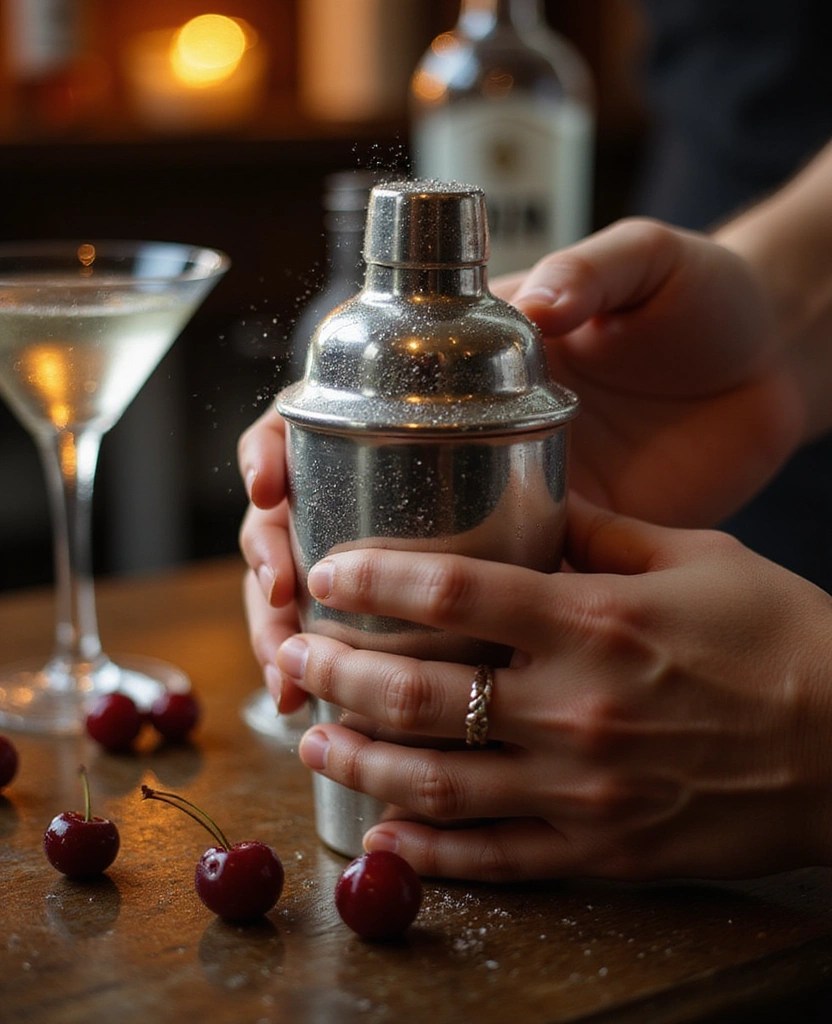 Cherry Martini Recipe: A Sweet and Elegant Cocktail for Cold Nights - Step 5: Shake Vigorously
