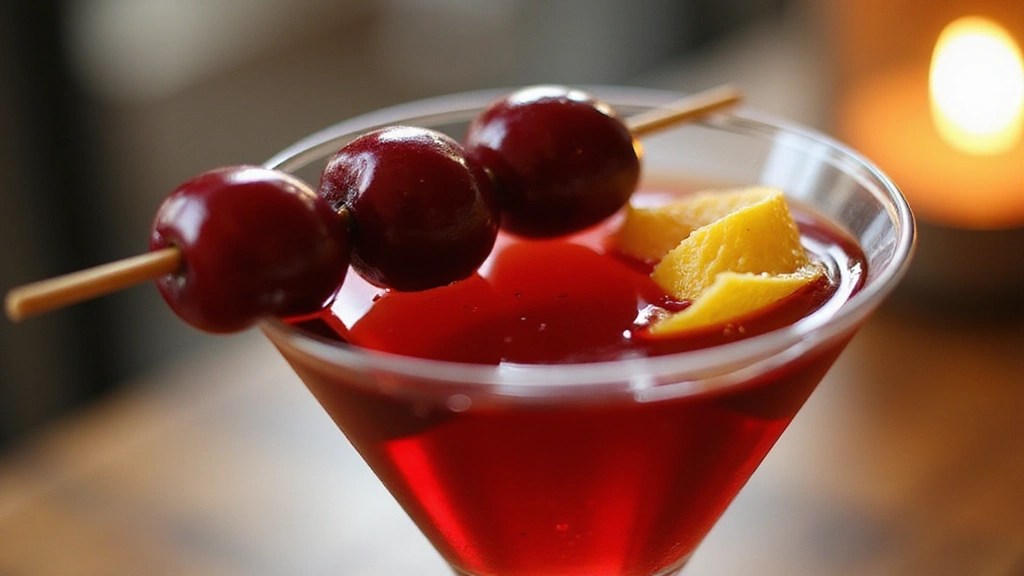 Cherry Martini Recipe: A Sweet and Elegant Cocktail for Cold Nights - Step 7: Garnish the Drink
