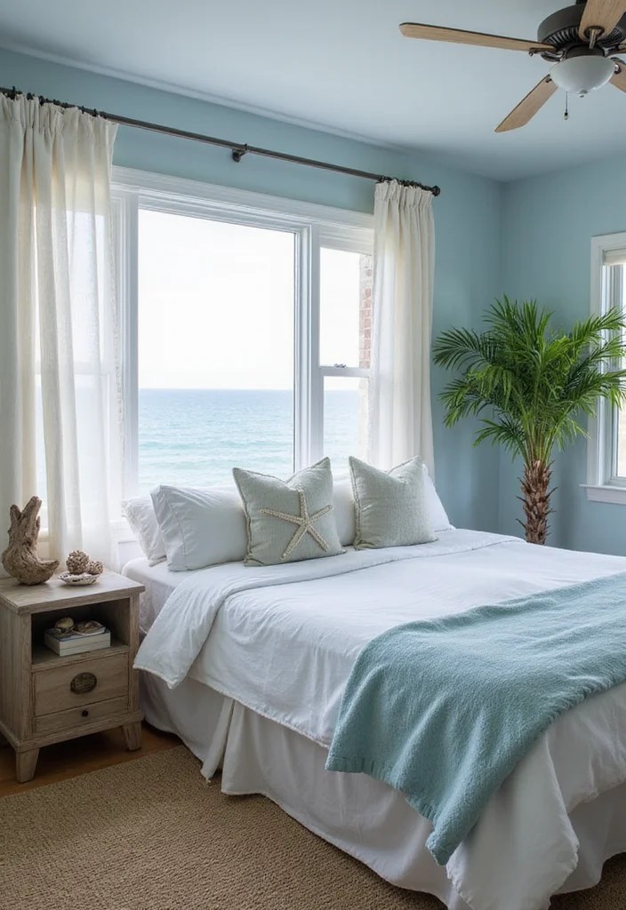 10 Stunning Cool Blue Aesthetic Rooms That Will Refresh Your Space Instantly! - 1. Serene Coastal Vibes 1