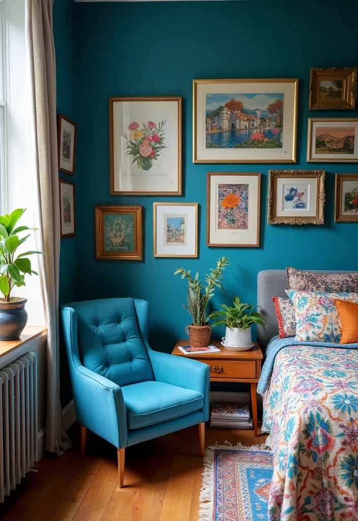 10 Stunning Cool Blue Aesthetic Rooms That Will Refresh Your Space Instantly! - 10. Eclectic Blue Mix 1