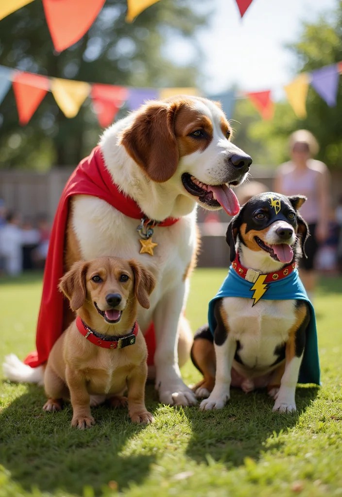 15 Adorable Pet Party Costume Ideas That Will Make Everyone Smile - 1. Superhero Squad 1