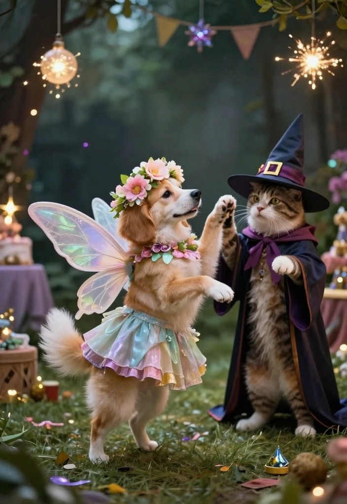 15 Adorable Pet Party Costume Ideas That Will Make Everyone Smile - 14. Whimsical Fantasy 1
