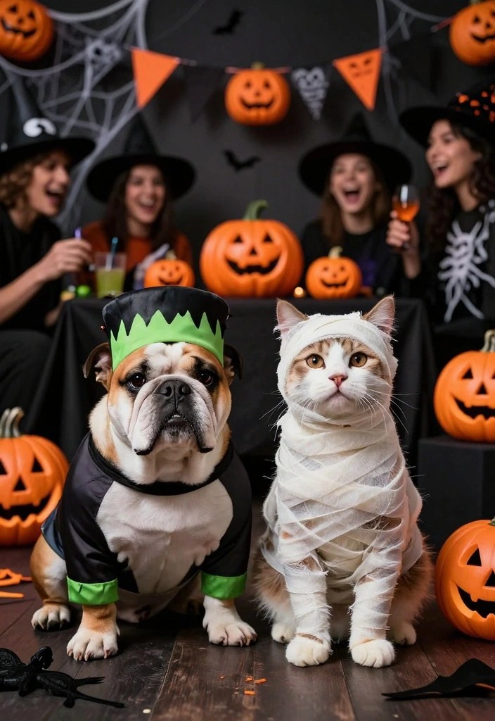 15 Adorable Pet Party Costume Ideas That Will Make Everyone Smile - 4. Classic Monsters 1