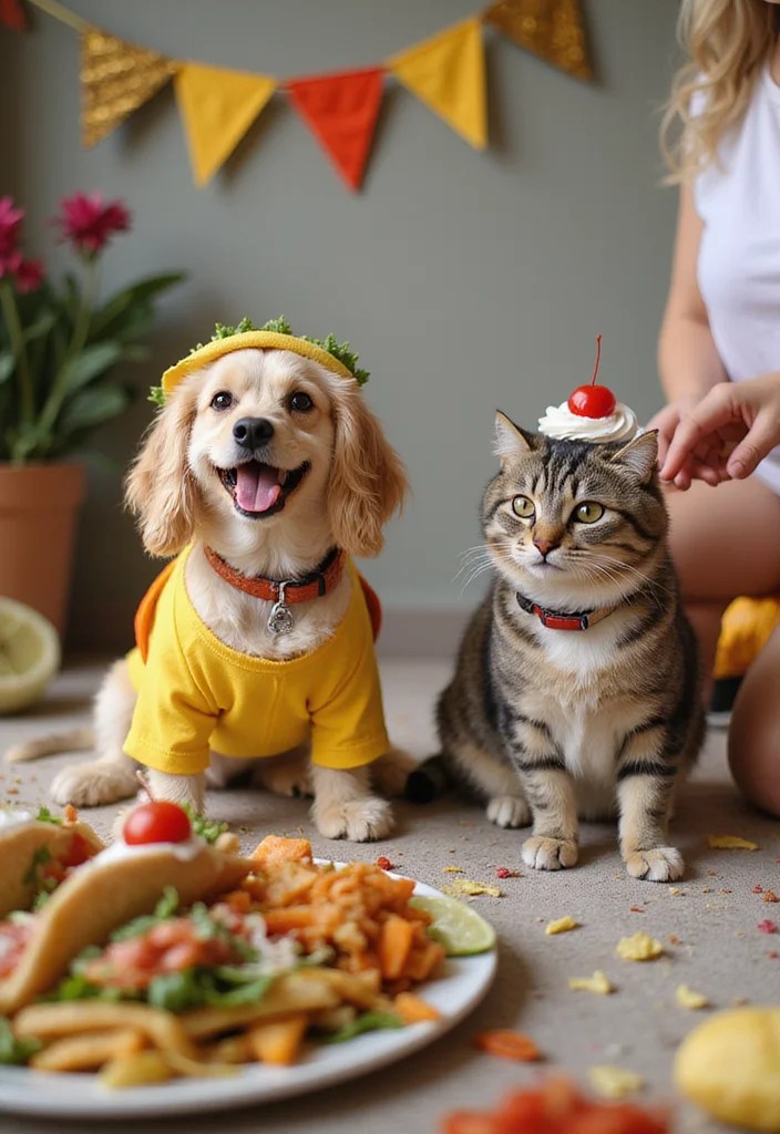 15 Adorable Pet Party Costume Ideas That Will Make Everyone Smile - 5. Food-Inspired Costumes 1