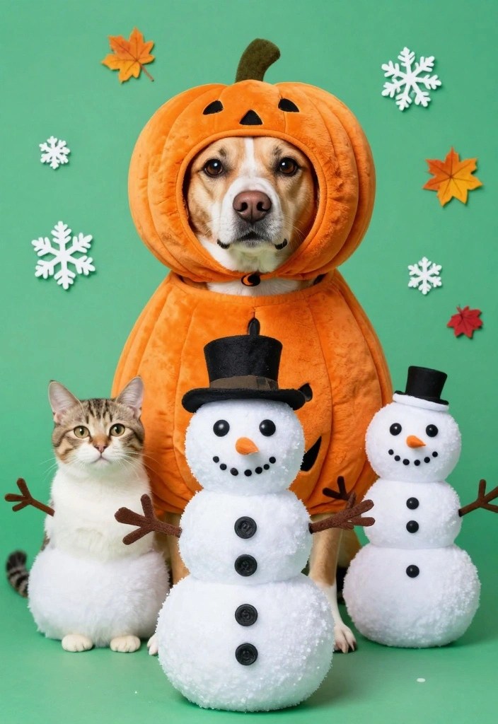 15 Adorable Pet Party Costume Ideas That Will Make Everyone Smile - 9. Seasonal Themes 1