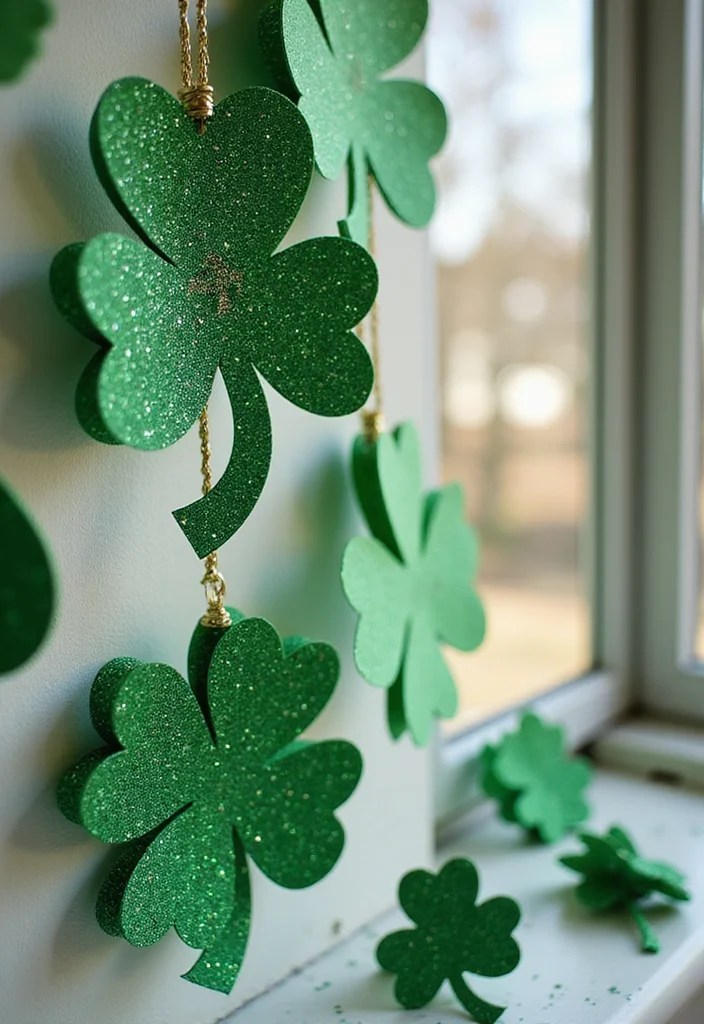 15 Adorable St. Patrick's Day Crafts for Kids That You Need to Try! - 10. Glittery Shamrock Ornaments 1