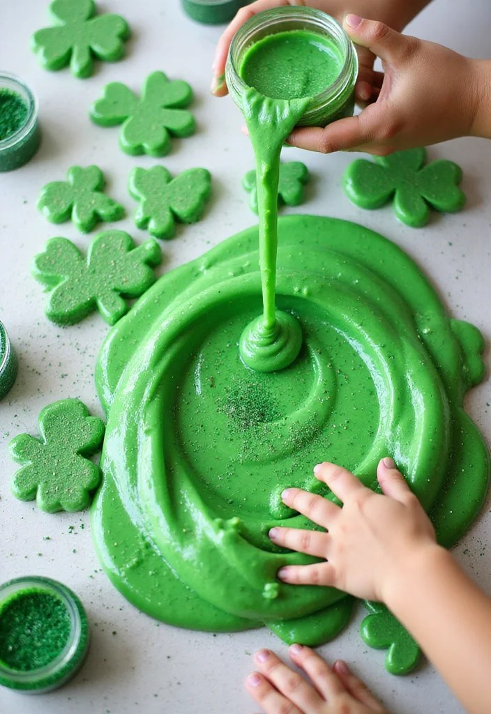 15 Adorable St. Patrick's Day Crafts for Kids That You Need to Try! - 4. St. Patrick's Day Slime 1