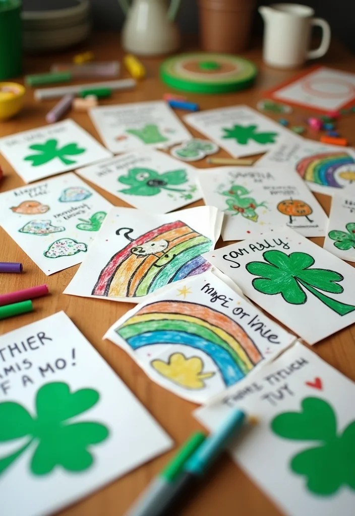 15 Adorable St. Patrick's Day Crafts for Kids That You Need to Try! - 8. St. Patrick's Day Cards 1