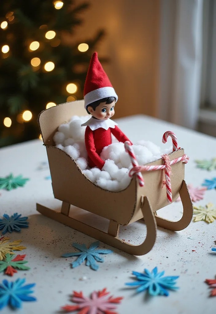 15 Creative Elf on the Shelf Arrival Ideas to Kick Off the Holiday Magic (You Won't Believe #5!) - 1. Elf Takes a Sleigh Ride 1