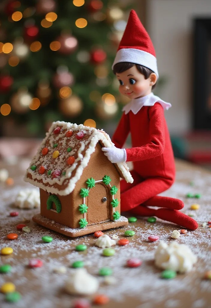 15 Creative Elf on the Shelf Arrival Ideas to Kick Off the Holiday Magic (You Won't Believe #5!) - 13. Elf's Gingerbread House 1