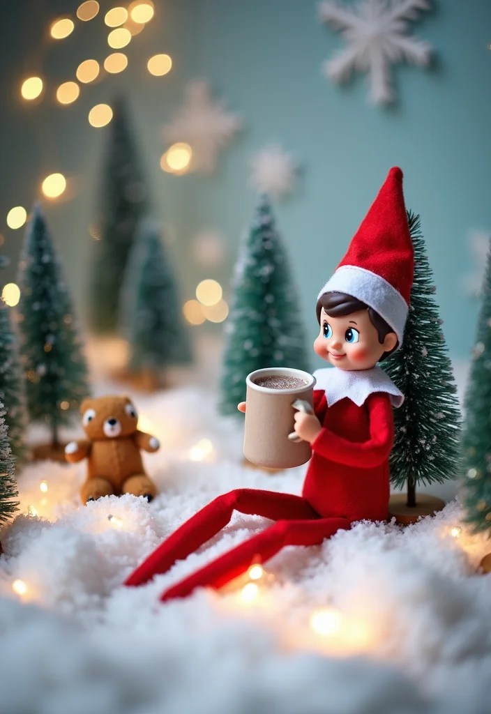 15 Creative Elf on the Shelf Arrival Ideas to Kick Off the Holiday Magic (You Won't Believe #5!) - 4. Elf in a Winter Wonderland 1