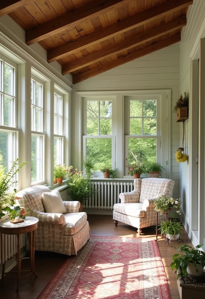 Transform Your Outdoor Space: 10 Stunning Porch to Sunroom Conversions You Must See in 2026! - 2. Cozy Cottage Vibe