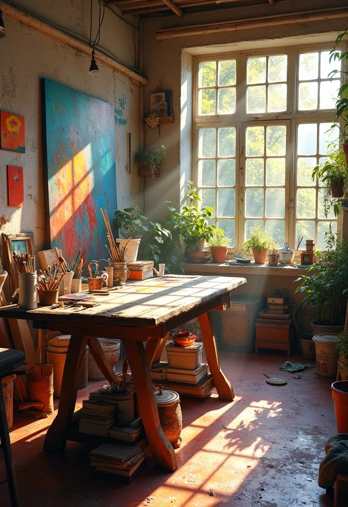 Transform Your Outdoor Space: 10 Stunning Porch to Sunroom Conversions You Must See in 2026! - 9. Artistic Studio Space