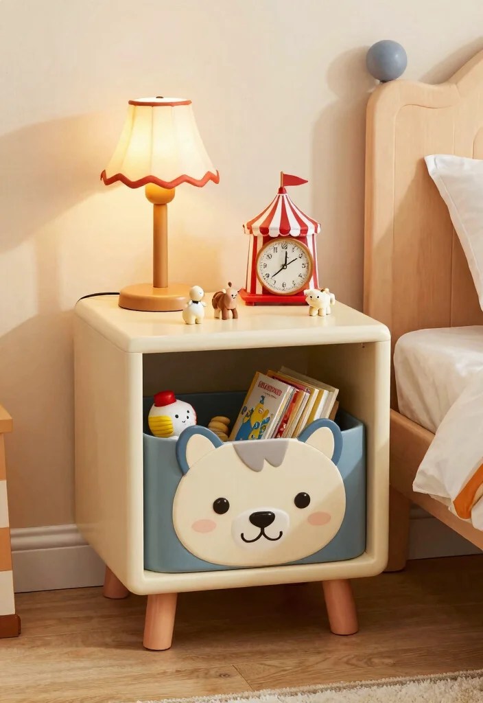 Valentine’s Day 2026 Kids Bedroom Ideas Under $50 (Circus & Celestial) - 10. Circus-Themed Bedside Table Accessories 1
