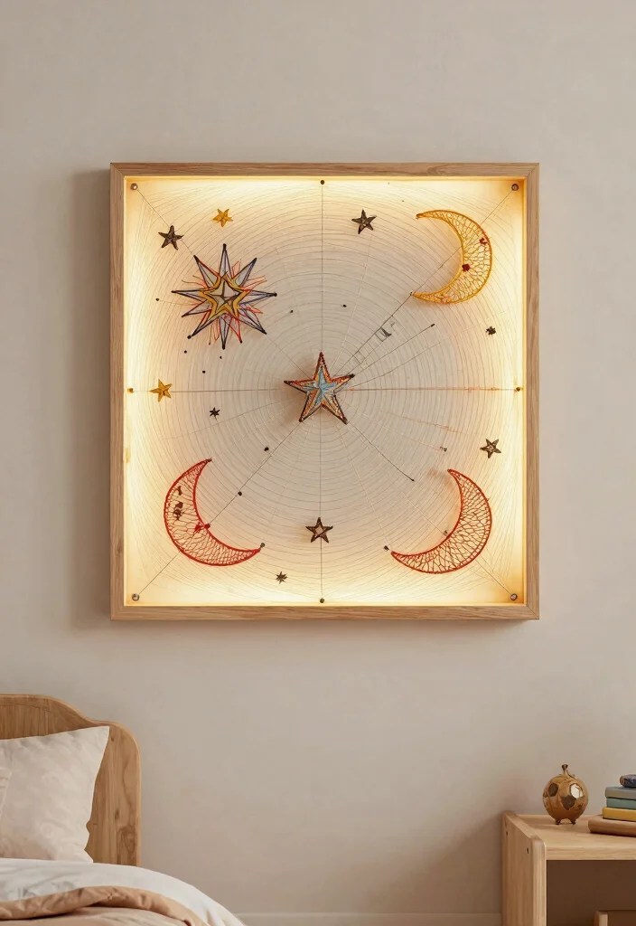 Valentine’s Day 2026 Kids Bedroom Ideas Under $50 (Circus & Celestial) - 7. Celestial String Art 1