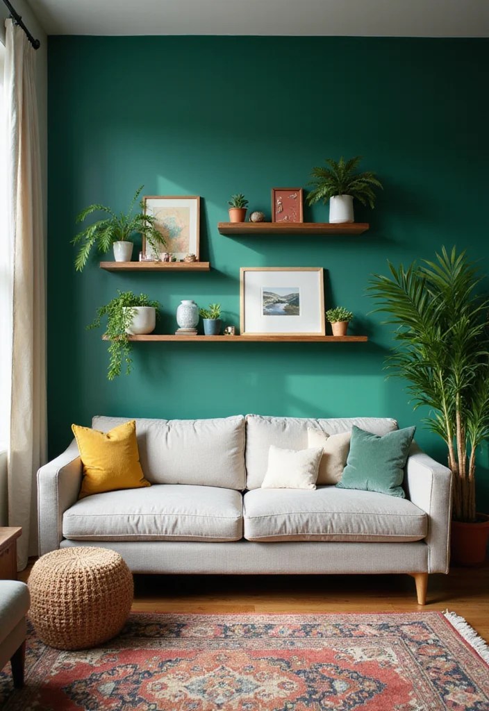 12 Stunning Green Decor DIYs You Can Create for a Fresh and Vibrant Home! - 8. Green Accent Wall 1