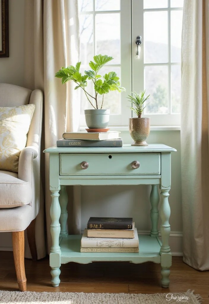 12 Stunning Green Decor DIYs You Can Create for a Fresh and Vibrant Home! - 9. Painted Green Furniture 1