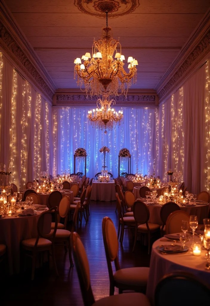 15 Luxurious Masquerade Decor Touches for a Glamorous Affair (You’ll Want #7!) - 5. Elegant Lighting Solutions. 1