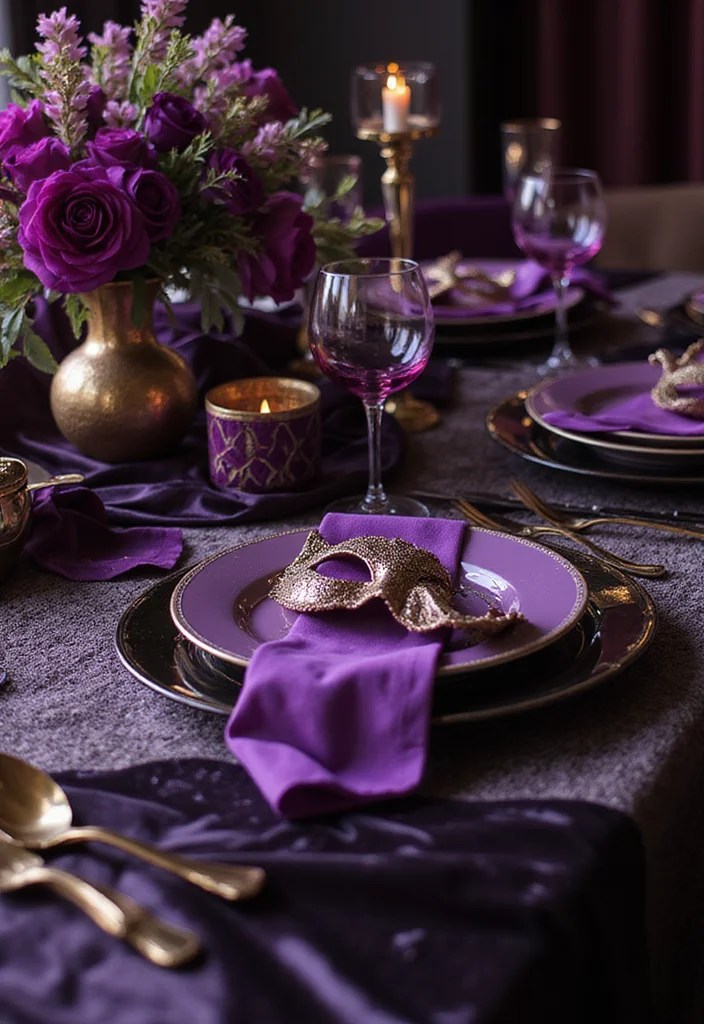 15 Luxurious Masquerade Decor Touches for a Glamorous Affair (You’ll Want #7!) - 8. Luxurious Color Palette. 1