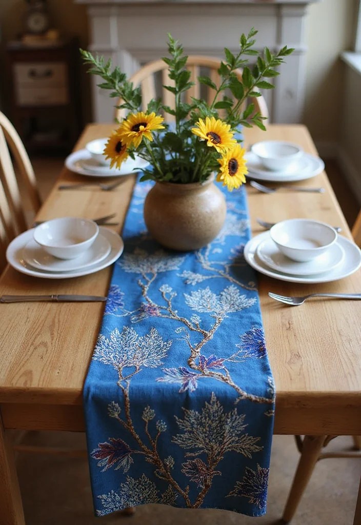 15 Unique Ways to Incorporate Adire Fabric into Your Home (Get Inspired by #6!) - 3. Table Runners 1