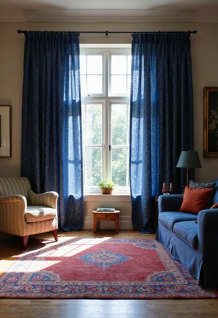 15 Unique Ways to Incorporate Adire Fabric into Your Home (Get Inspired by #6!) - 5. Curtains and Drapes 1