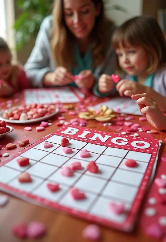 2026 Valentine’s Magic in 10 Minutes: 15 No-Prep Activities Busy Moms Swear By (Lace, Circus & Celestial Fun) - 6. Valentine’s Day Bingo 1