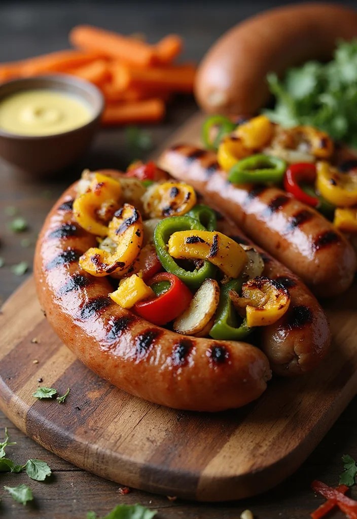 10 Super Bowl Grilled Recipes That Will Steal the Show (Your Guests Will Beg for More!) - 9. Grilled Sausages with Peppers and Onions 1