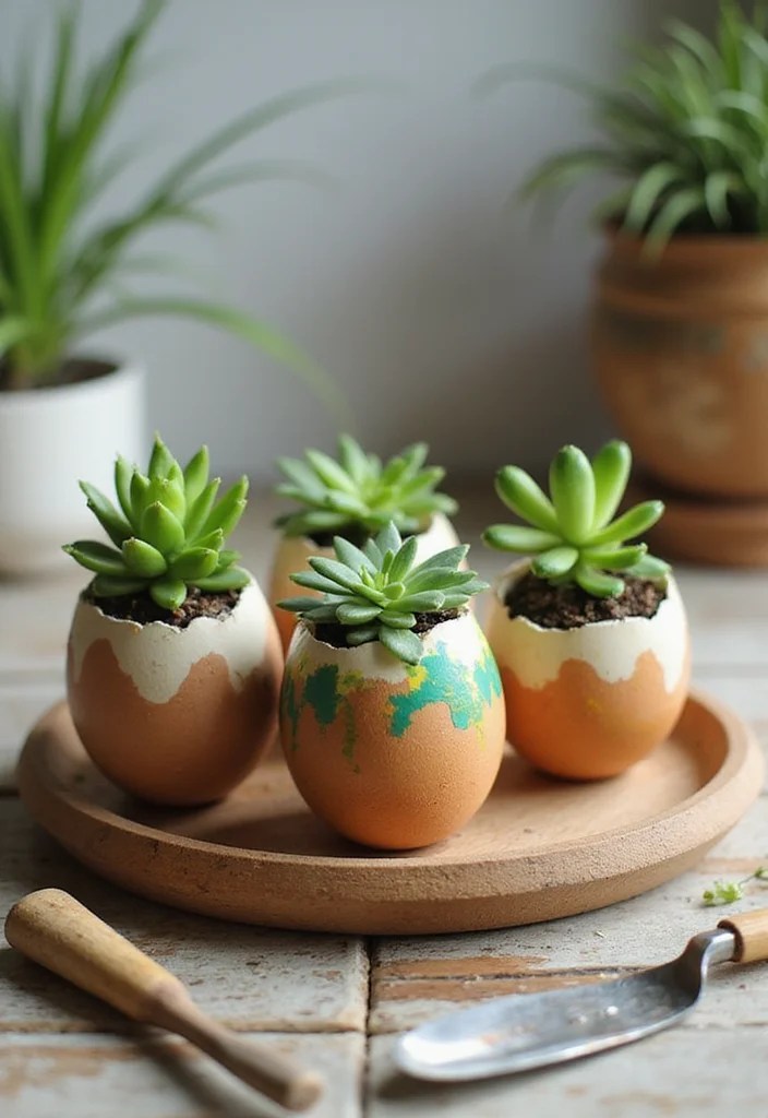 10 DIY Easter Gifts That Are Way Cooler Than Store-Bought (Your Friends Will Love #2!) - 6. DIY Egg Shell Planters 1