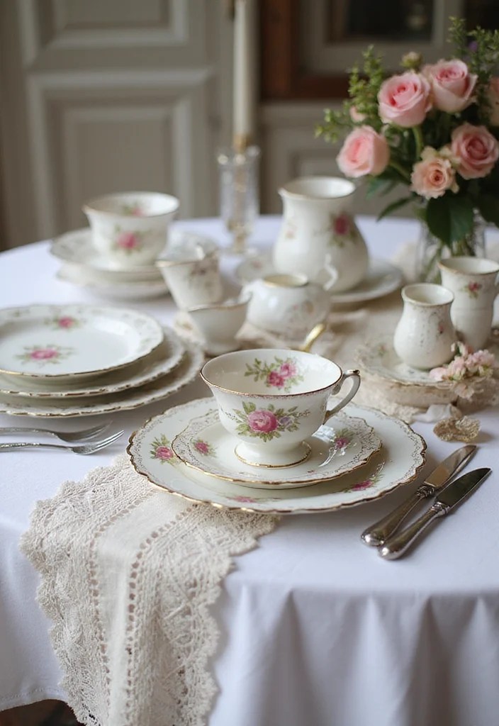 10 Ways to Create a Magical Atmosphere for Your Bridgerton Tea Party (Don't Miss #5!) - 2. Set the Table with Fine China 1