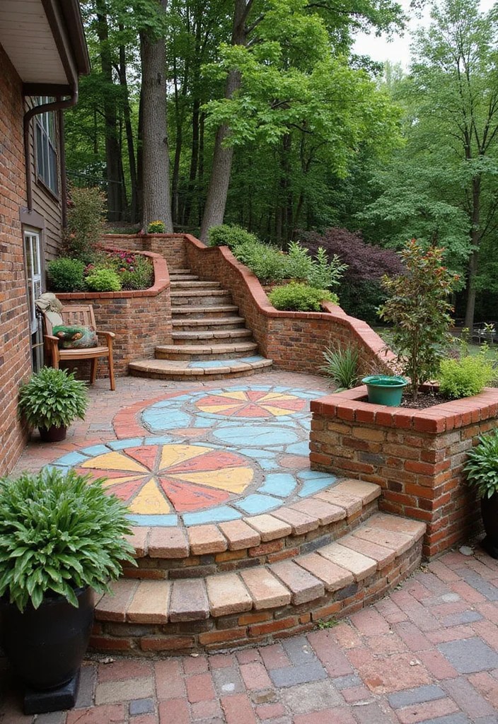14 Ground Level Deck Ideas That'll Blend Seamlessly with Your Garden Paradise! - 12. Artistic Deck with Unique Shapes 1
