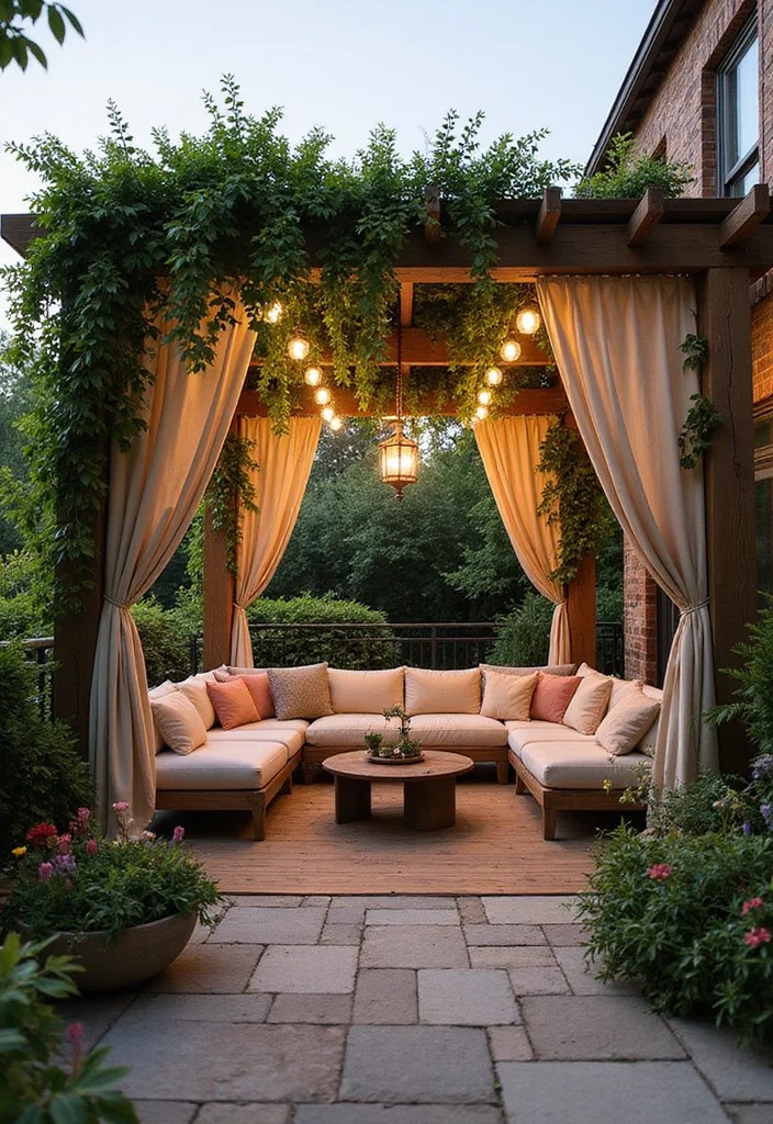 14 Ground Level Deck Ideas That'll Blend Seamlessly with Your Garden Paradise! - 8. Elegant Pergola Deck 1