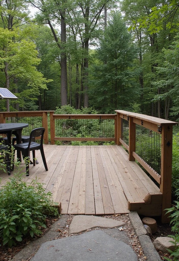 14 Ground Level Deck Ideas That'll Blend Seamlessly with Your Garden Paradise! - 9. Eco-Friendly Deck 1