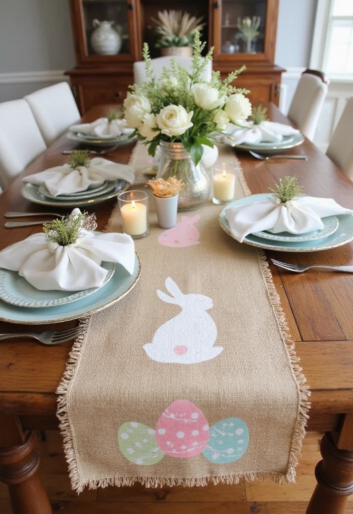 15 DIY Easter Home Decor Ideas That Will Make Your Guests Say 'WOW!' - 4. DIY Easter Table Runner 1
